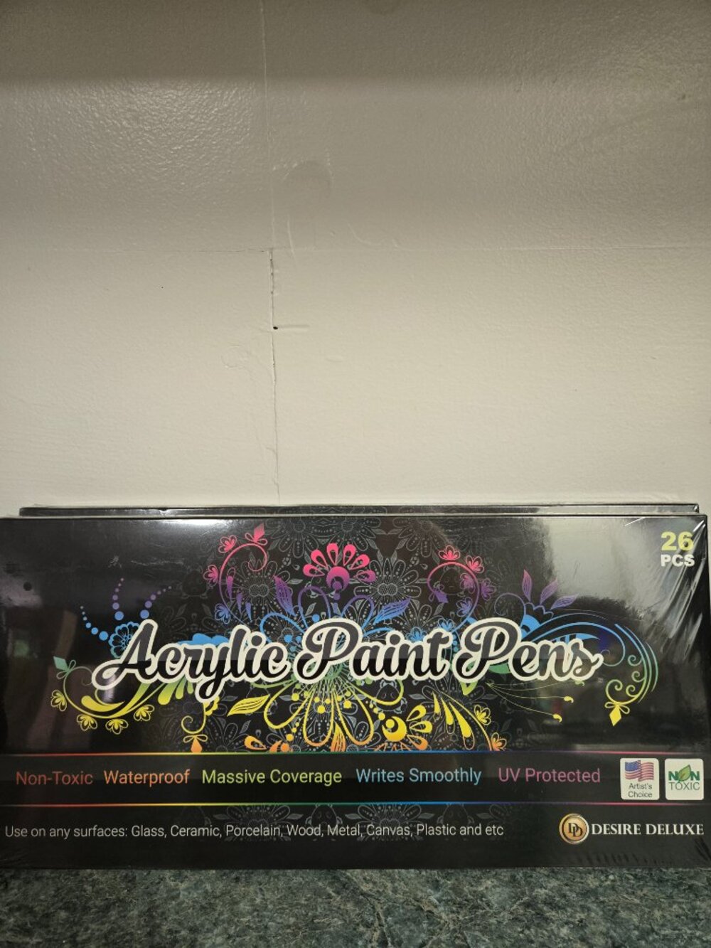 Desire Deluxe Acrylic Paint Pens Dual Tip 26 Colors Non-Toxic Art Markers-1 Set